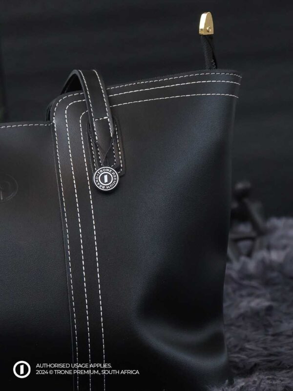 Debbie Patricks' Large Threaded Tote Bag - Black