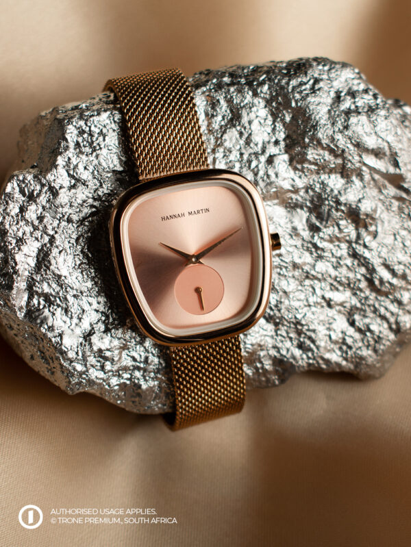 Hannah Martins blush Watch - Gold + Pink